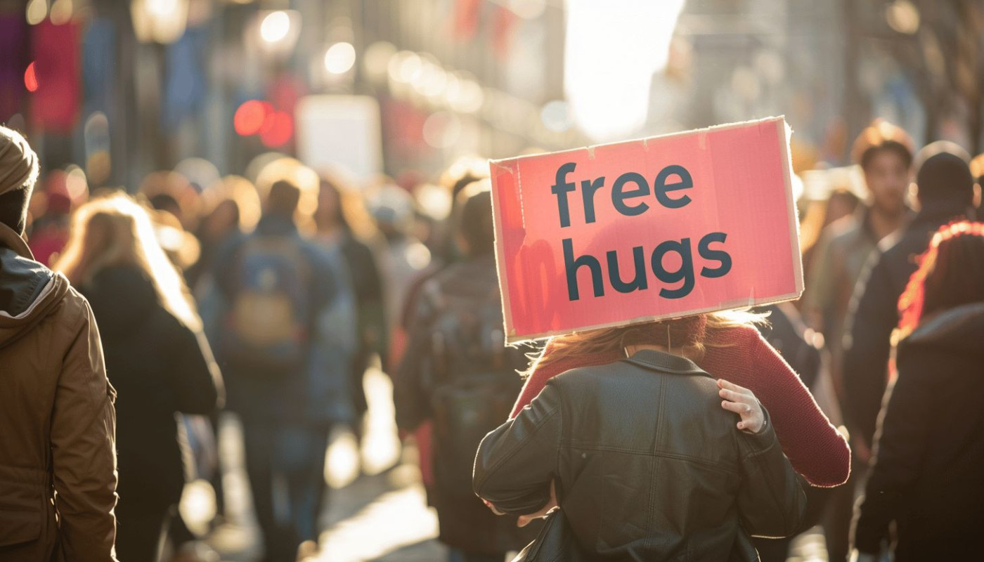 Le pouvoir des pancartes de free hugs : un élan de tendresse dans nos sociétés